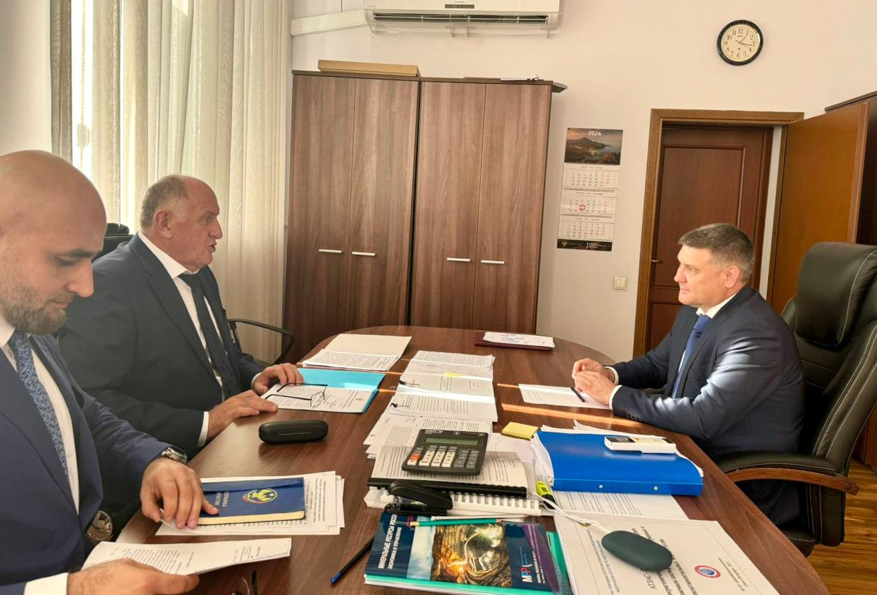 Ратмир Расулов принял участие в рабочей встрече Председателя Правительства Абдулмуслима Абдулмуслимова с заместителем министра природных ресурсов и экологии РФ Дмитрием Тетенькиным.