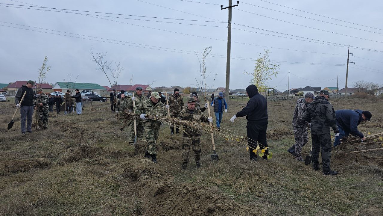 Сотрудники Минприроды РД провели масштабный субботник по озеленению территории в Ногайском районе